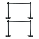 4x Showtec 2M ADJUSTABLE CROWD BARRIER Queue Control Belt Distancing